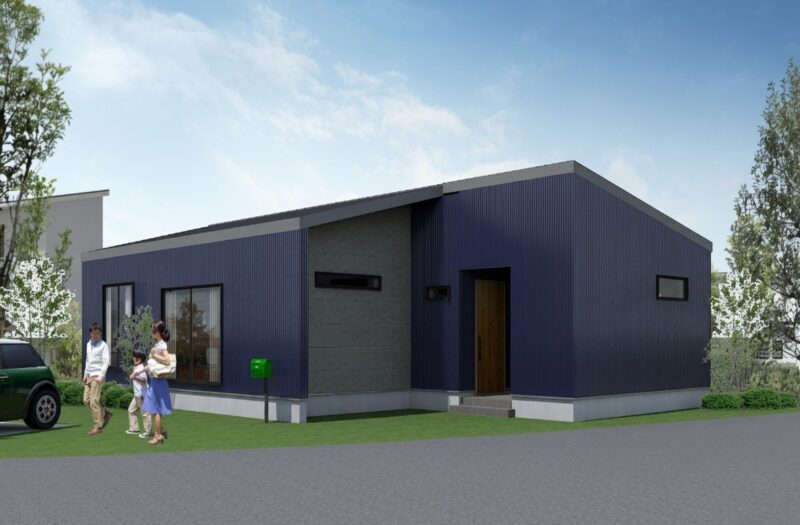 【姶良市平松】平屋×ガルバリウム　家事ラク動線！小上がり和室のある平屋4LDK